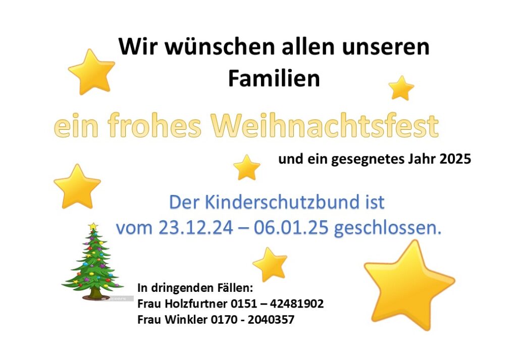 Öffnungszeiten Weihnachten